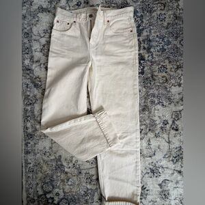 Levi's Off-White Straight Denim Jeans